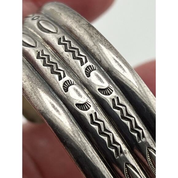 vintage Native American sterling silver 925 bracelet - Picture 3 of 16